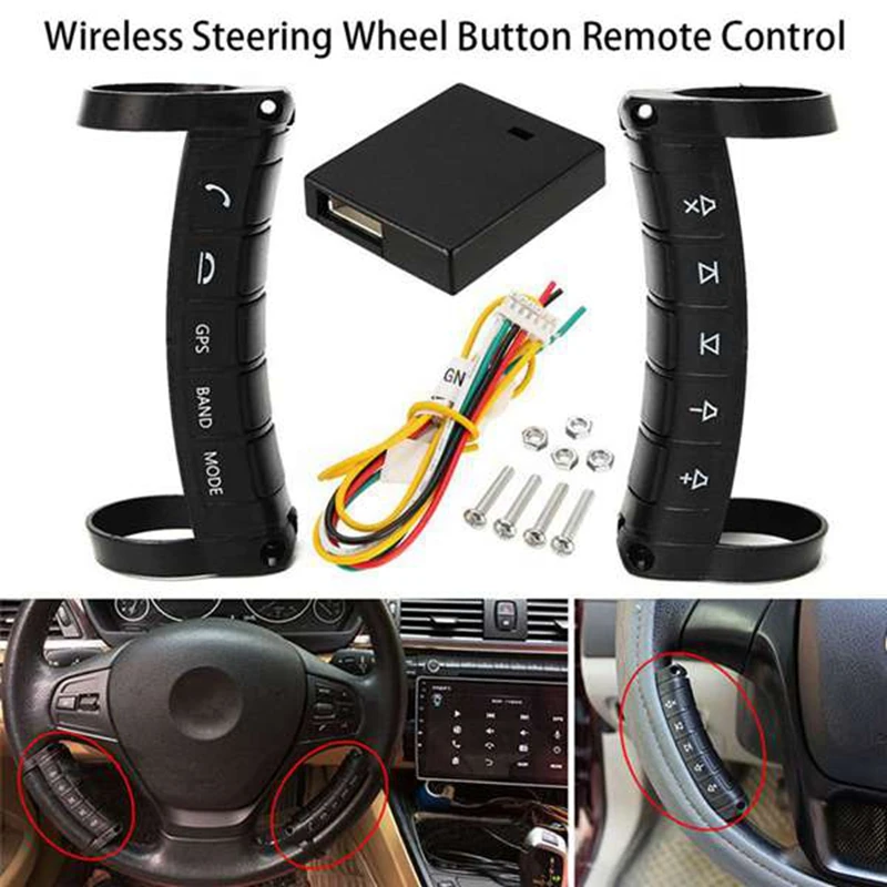 

Универсальный многофункциональный беспроводной контроллер рулевого колеса Bluetooth DVD кнопки навигации контроллер светодиодный беспроводной