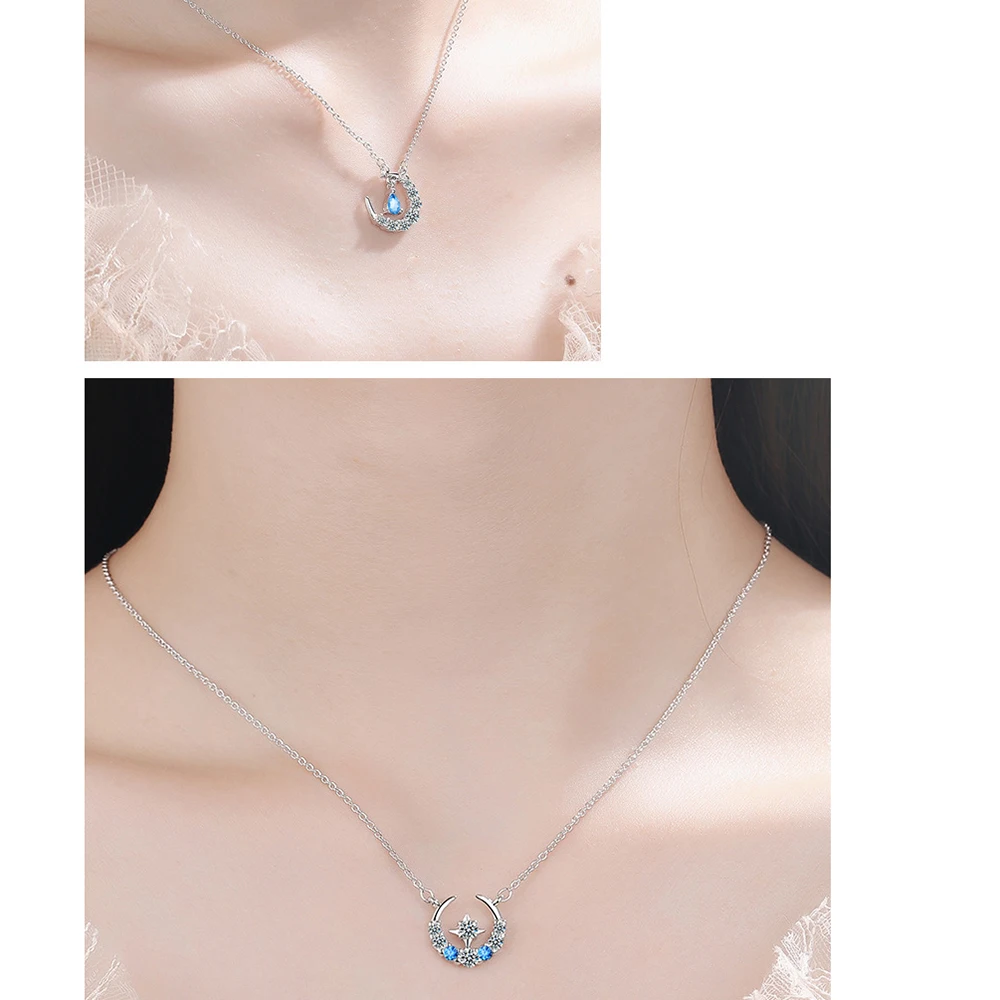 MEETSOFT 925 серебряное ожерелье с подвеской Минималистичная цепочка для ключицы