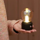 Винтажная Светодиодная лампа ночник Ретро USB 5 в перезаряжаемая батарея светильник настроения письменный стол настольная ламсветильник s портативная прикроватная лампа