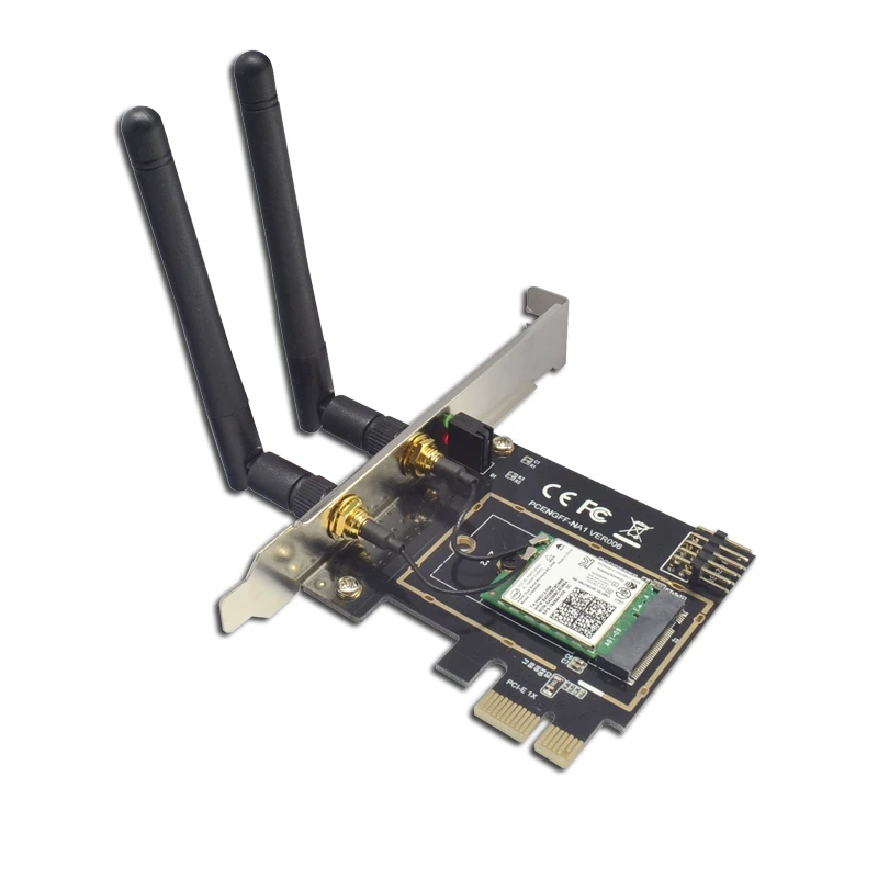 M.2 Wifi Adapter M2 Ngff Key A-E To Mini Pci Express Raiser PCI-E 1X NGFF Wireless Support 2230 2242 Pcie Network Card | Электроника