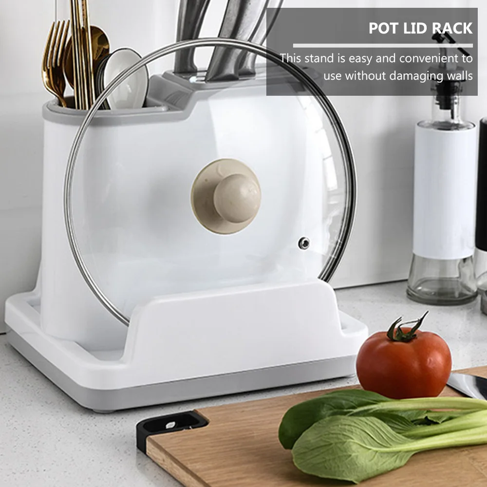 

Multifunction Chopsticks Pot Lid Storage Rack Kitchen Counter Organizer Rack