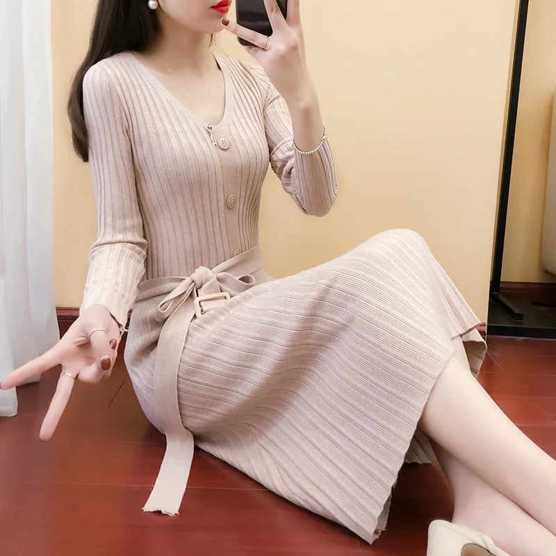 Платье для беременных с поясом трикотажное хлопковое платье женщин v-образным