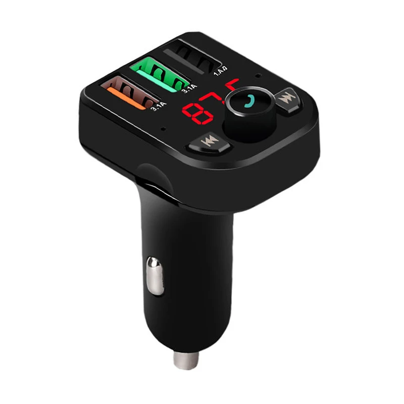 Быстрая зарядка FM передатчик Bluetooth цифровой экран автомобильный комплект ЖК MP3