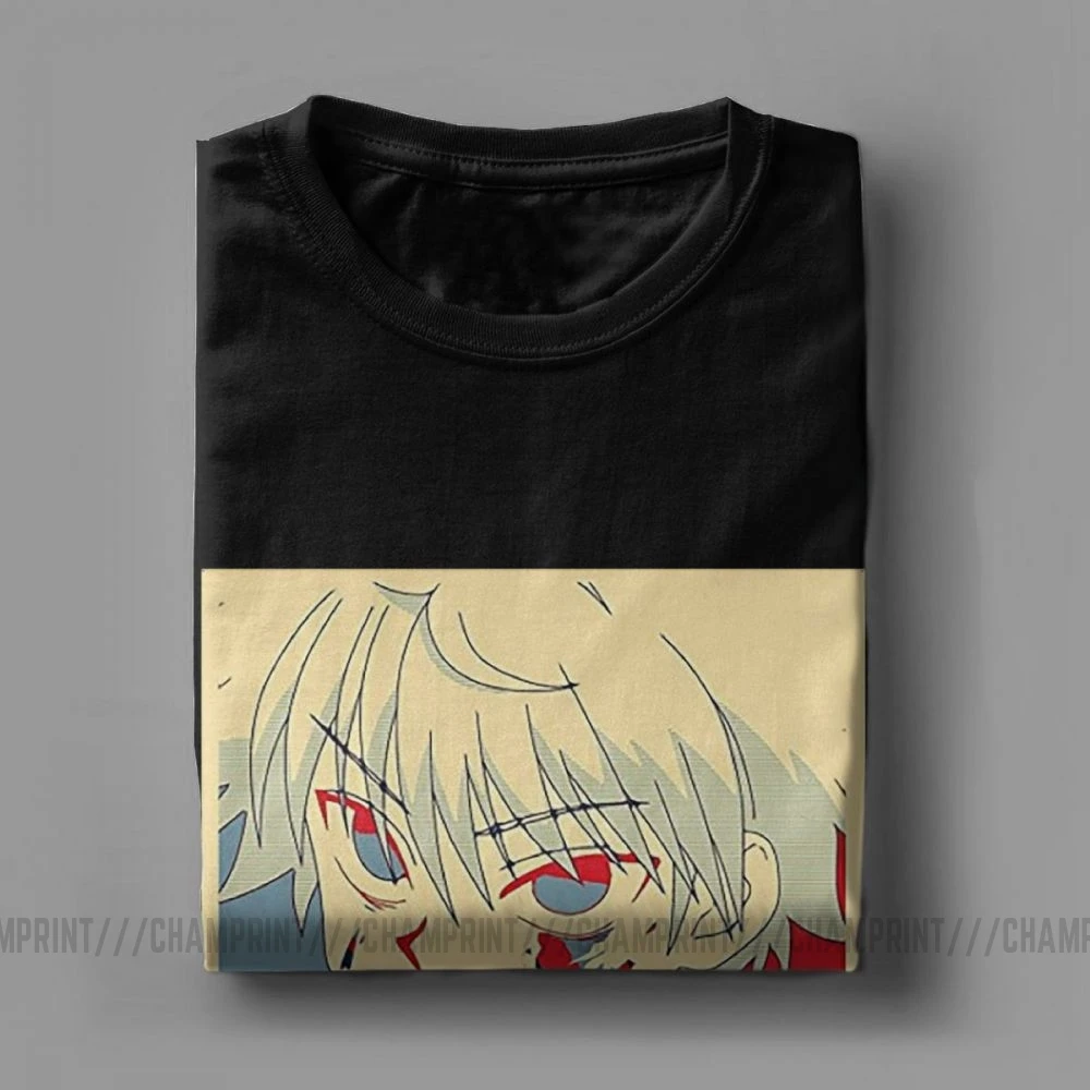 Мужские футболки Hunter X Killua хлопковая футболка с коротким рукавом Zoldyck Аниме Манга