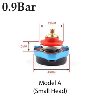 Small Head 0.9BAR 1.3Bar универсальные автомобильные запчасти автомобильный резервуар для воды давление крышка термометр охлаждающей жидкости Датчик температуры воды метр крышка радиатора для машины - Цвет: Small Head 0.9BAR