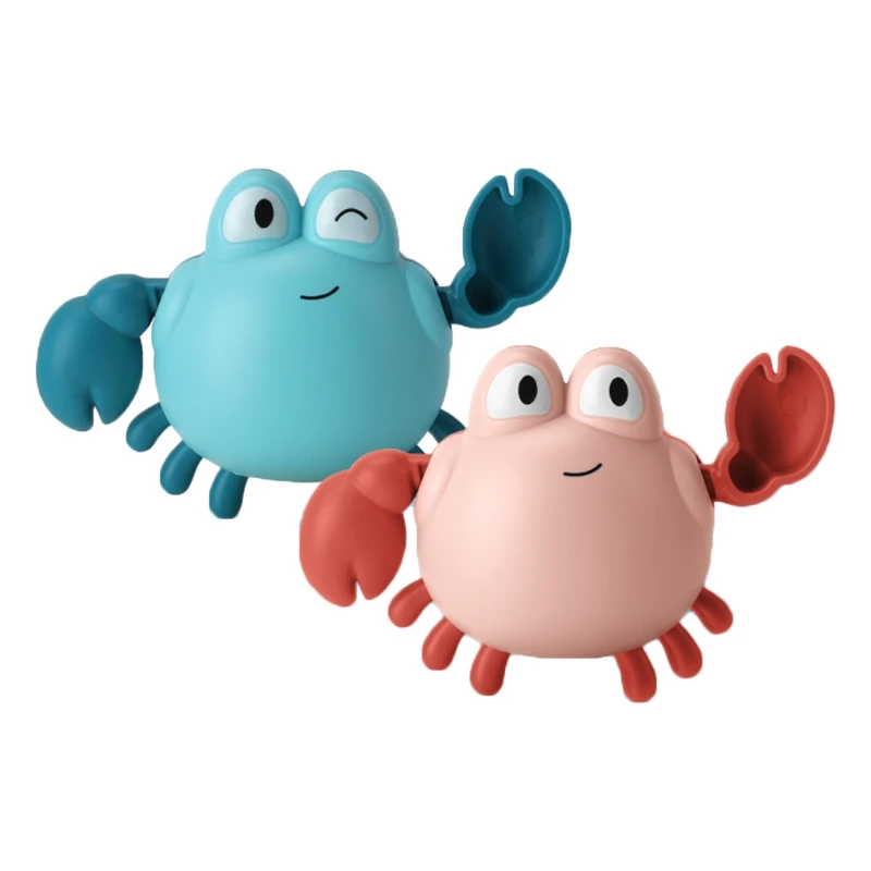 

For 6 to 12 Months Boys Girls Crab Push and Pull Toy Floating Wind-Up Swimming Crab Beach Clockwork Bathtub Toy for Kids P15C