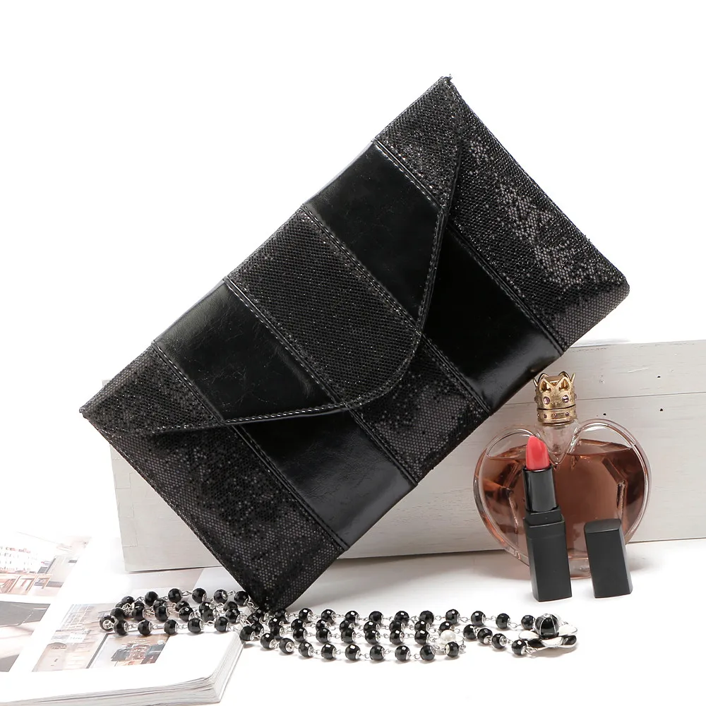 25 # женские вечерние клатчи с блестками сумка конверт модная маленькая