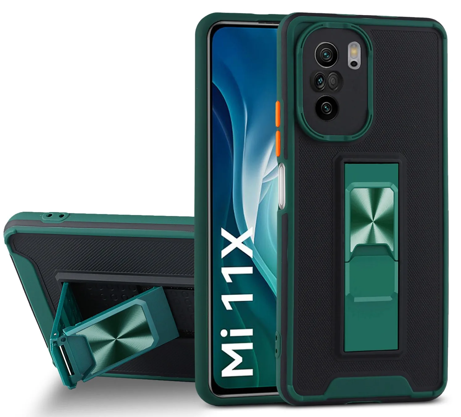 

Luxury Protection Phone Case For Xiaomi Redmi 10T Lite K40 Plus 10I 11 11X 11I Pro Armor Shockproof Car Magnetic Kickstand Cover