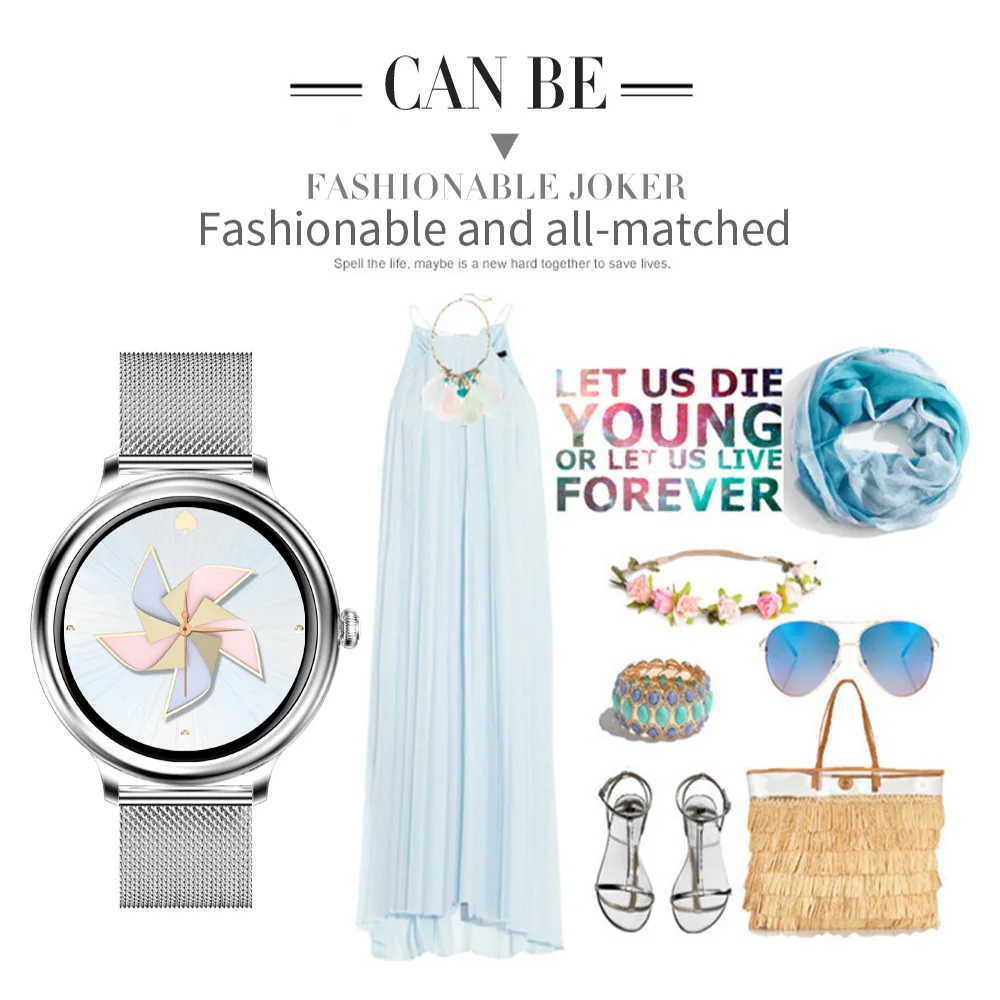 

Kaimorui Brand Fashion Women Smart Watch, IP68 Waterproof Fitness Bracelet With Heart rate monitor, Luxury Smartwatch for Women