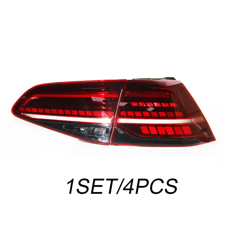 Красный Автомобильный Стильный чехол для Volkswagen VW Golf 7 MK7 Golf7 Golf7.5 MK7.5 задние фонари задний фонарь все светодиодный задний фонарь динамический сигнал поворота - Цвет: Красный