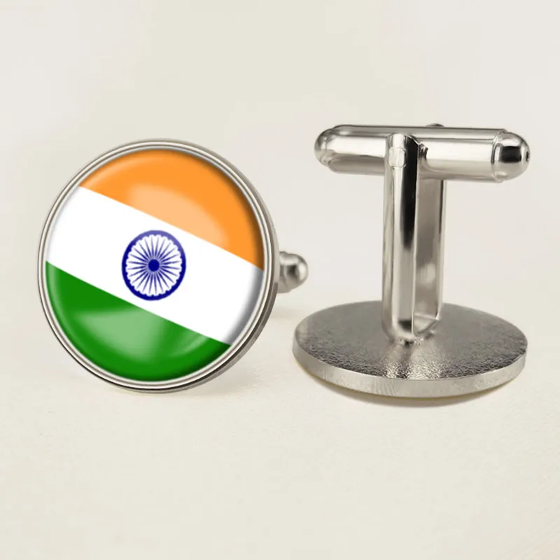 Запонки герб Индии индийская карта флаг государственная эмблема | Украшения и