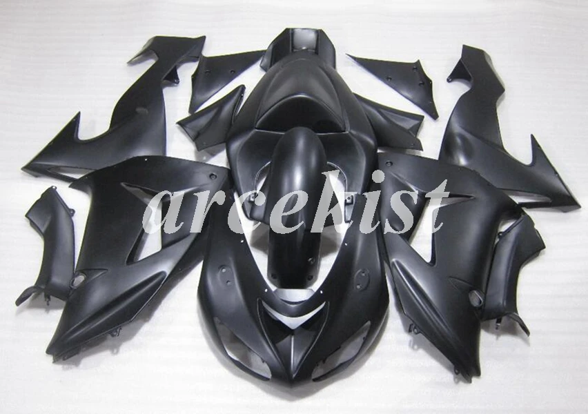 

4 подарки Новый ABS мотоцикл Полный обтекатели комплект подходит для Kawasaki Ninja ZX-10R ZX10R 2006 2007 06 07 Пользовательские черный матовый
