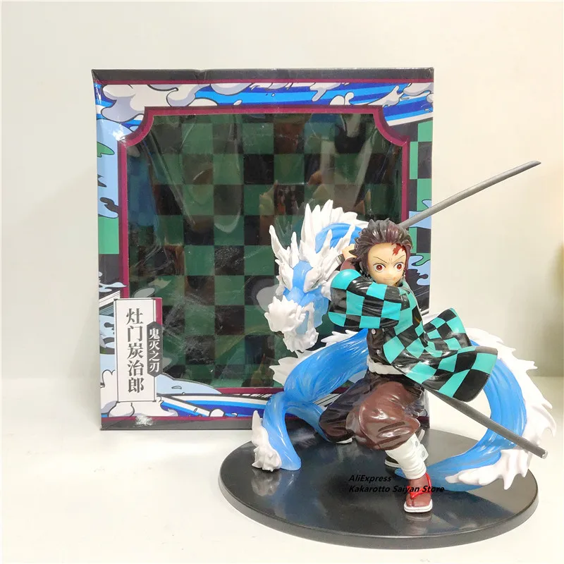 Kimetsu no Yaiba Nezuko Tanjirou Zenitsu фигурка 1/8 ПВХ модель игрушки Demon Slayer Аниме Дракон изменения фигурка игрушки - Цвет: with retail box