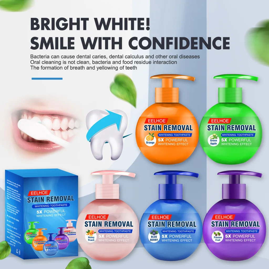 

220g Passion Fruit Blueberry Soda Toothpaste Stain Removal Whitening Baking Soda Toothpaste Fight Bleeding Gums Toothpaste
