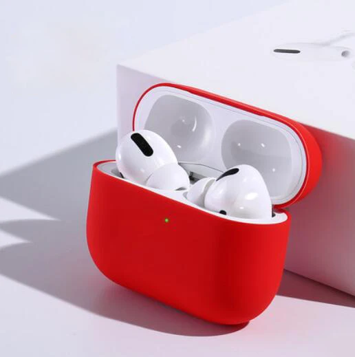 Red Для AirPods Airpod Pro чехол силиконовый чехол для Air Pod Pro Funda Coque чехол для Apple Airpods Pro Поддержка беспроводной зарядки - Цвет: Red