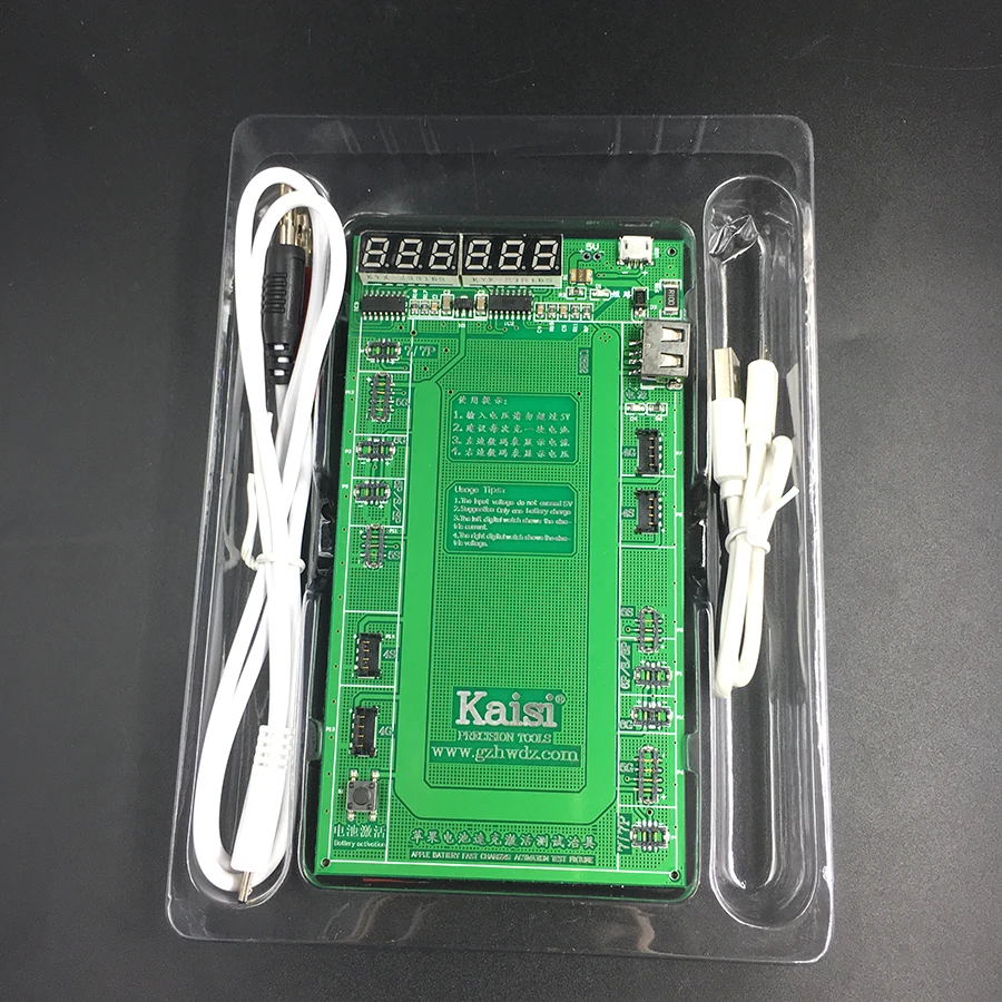 Плата зарядки аккумулятора Kaisi 9201 jig для телефона 7 Plus 6S 6 5 4 + кабель micro USB ремонта