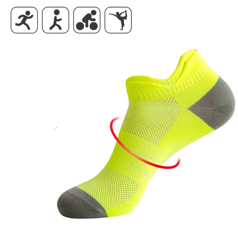 New Professional Sports Socks Women's Running Socks Men's Marathon Shallow Mouth Breathable Fitness Quick-Qrying Boat Socks