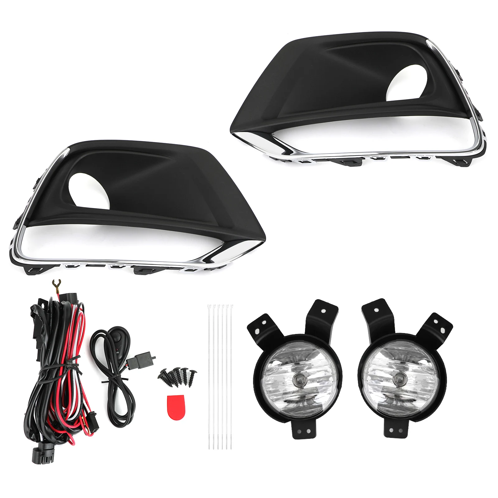 

Areyourshop Bumper Fog Lights Lamp w/Wiring Switch Pair LH+RH Fits For Chevy Trax 2017 18 19 2020