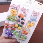 10 шт.компл. эластичные резинки для волос с милыми мультяшными животными фруктами для девочек держатель для конского хвоста резиновые аксессуары для волос