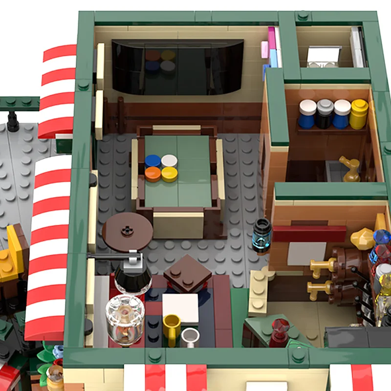 

MOC Architecture Modular Central Perk Cafe & Pub Diy Building Blocks Bricks Creator Street View Toy Children Kids Gifts Toys