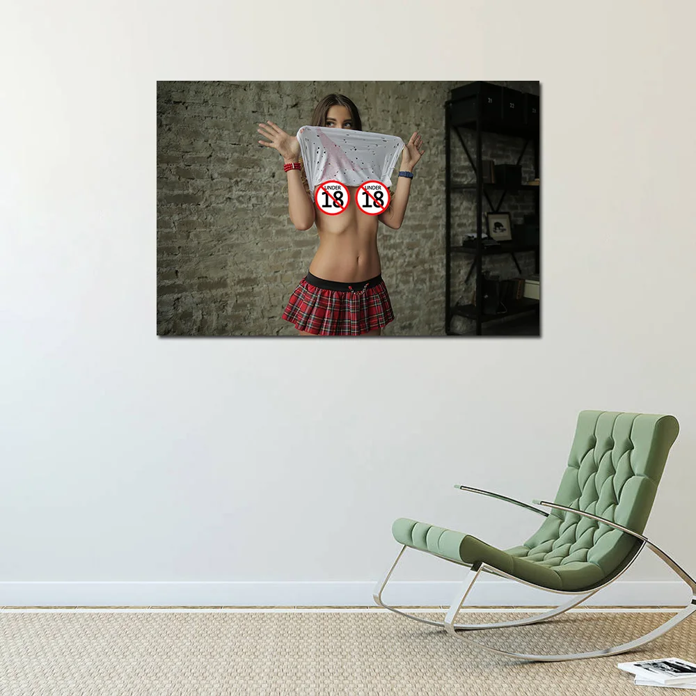 Miniskirt Sexy Girl Photo Nordic Style Wall Pictures Posters and Prints Canvas Art Painting For Living Room Decor | Дом и сад