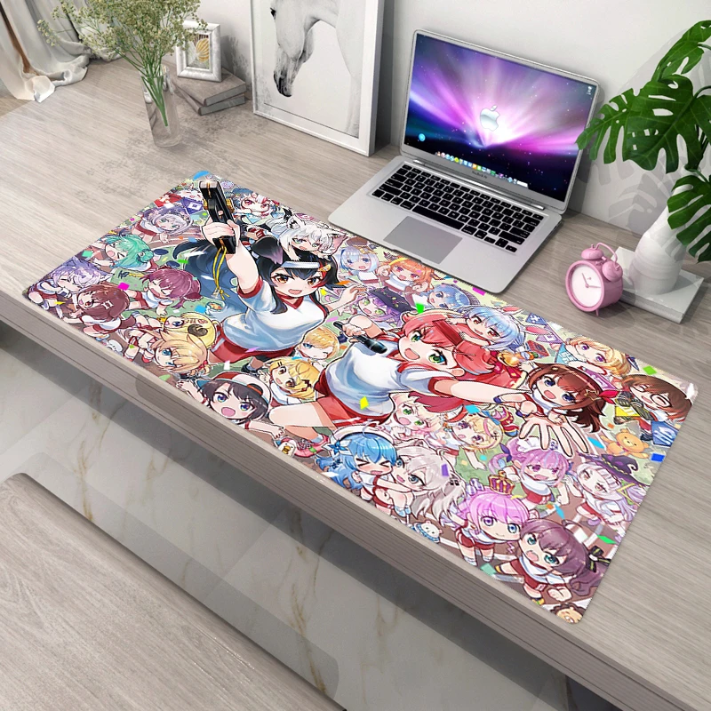 

Kawaii Gaming Accessories Desk Protector Deskpad Anime Mousepad Tiger Hololive Large Mouse Pad Xxl Gamer Valorant Table Mat Diy