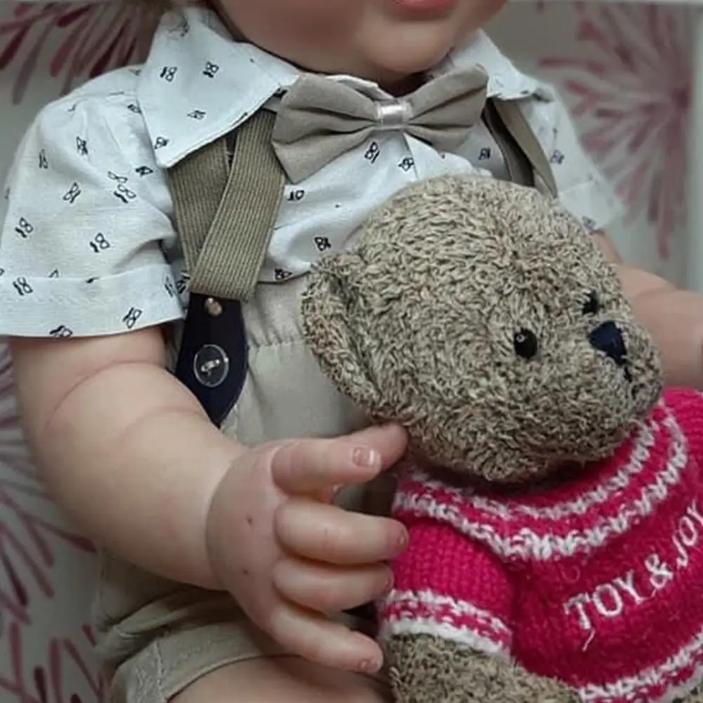 

60cm Handmade Reborn Doll 3D Lifelike Silicone Vinyl Kids New Realistic Birthday Girl Toys Year C6N3