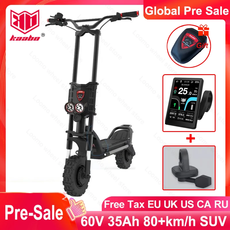 Preise Pre Verkauf Kaabo Wolf Krieger GT PRO + 11inch 60V 35AH 21700 Batterie Top Geschwindigkeit 80 Km/h Elektrische Roller Monster Roller SUV Roller