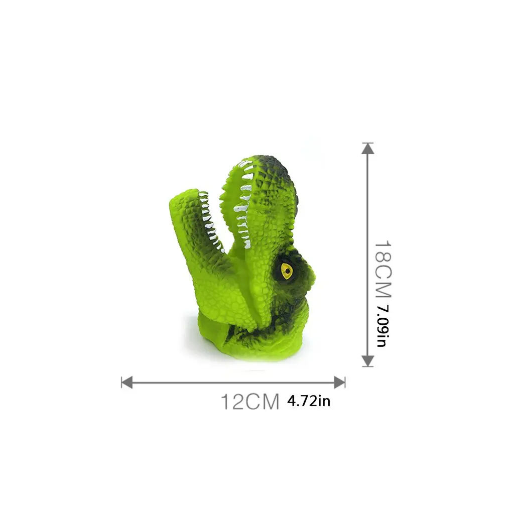 OCDAY динозавр ручная кукла мягкая виниловая Резина голова животного Novetly фигурка
