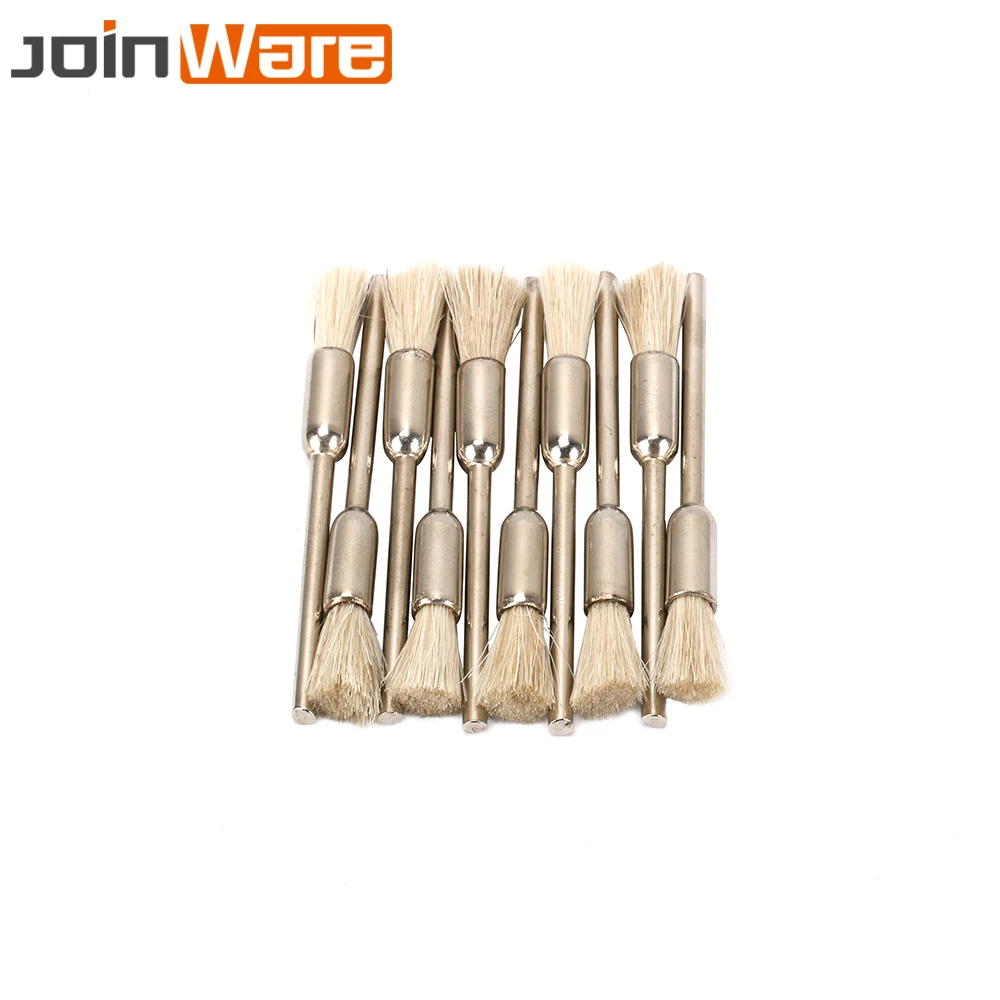 

10Pcs 5MM Grinding Wool Brush Polishing Buffing Burr Rotary Brushes 3MM Shank For Dremel Power Rotary Accessories Tools