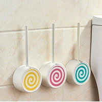toilet brush and holder cute candy shape wc toilet brush cleaning brush for bathroom wall mounted long handle cleaning tools
