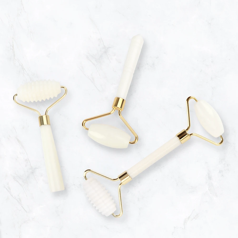 

Нефритовый массажный ролик для лица, натуральный камень для лифтинга лица, массажер для похудения, инструменты для ухода за кожей, ролики дл...