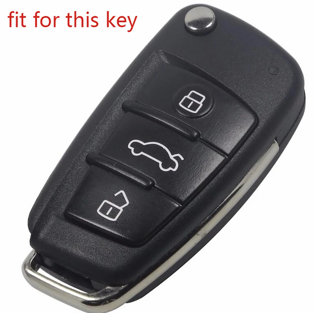 

silicone car key case cover for Audi a3 a4 tt a6 c6 q2 b7 q3 s3 RS3 2019 2020 folding dont touch my key holder accessories skin