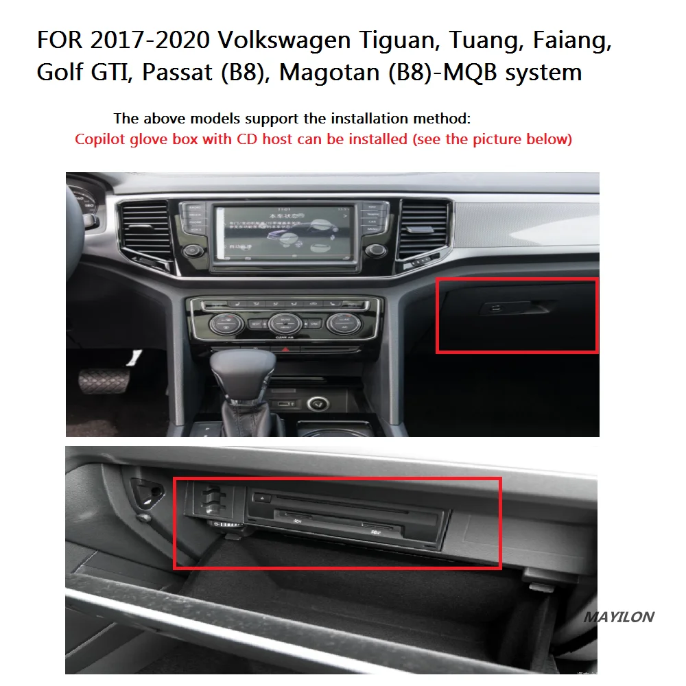 CarPlay для 2017-2020 Volkswagen Tiguan Tuang Faiang Golf GTI Passat B8 Magotan беспроводной автомобильный Android 9 0