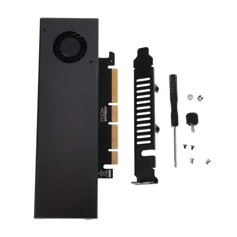 

M.2 NVMe NGFF to PCIE3.0 SSD Adapter Card SATA3 with Cooling Fan Expansion Card