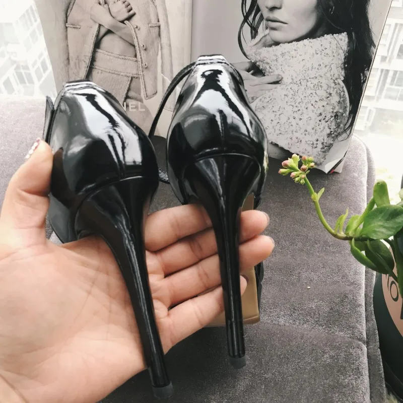 

Fashion Women Sandals with Platform Genuine Leather Women Summer Shoes Shallow Ladies High Heels Pumps White Pointed Toe Sandals