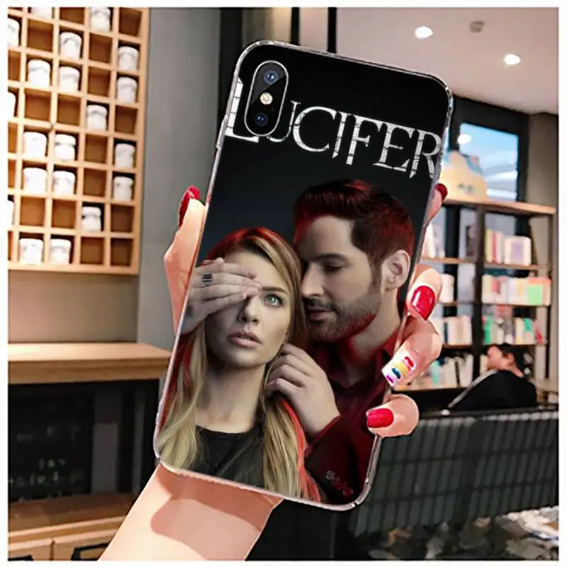 

American TV Degenerate angel Lucifer Phone Case Transparent for iPhone 11 12 mini pro XS MAX 8 7 6 6S Plus X 5S SE 2020 XR