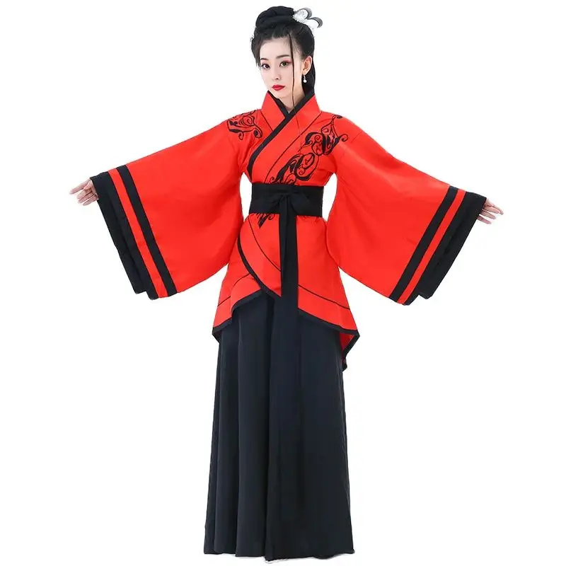 Маскарадный костюм из хлопка и льна hanfu для женщин Китайская традиционная