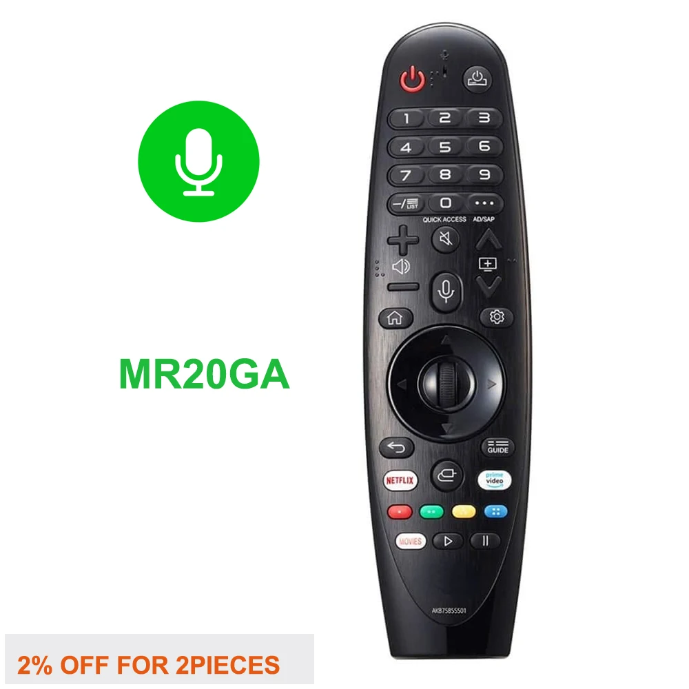 

MR20GA Remote Magic Remote Control for LG Compatible with Many LG Models With Netflix and Prime Video Hot Keys With Google/Alexa