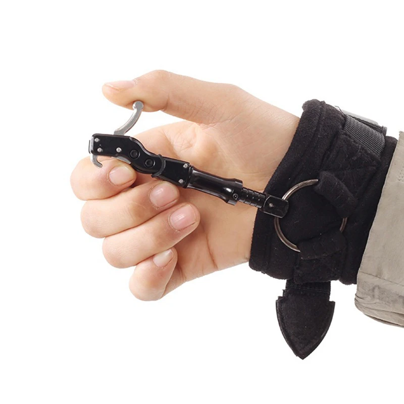 Tiro com Arco de Pulso Alça de Pulso Ajustável para Arco Liberação Aids Arco Caplier Gatilho Composto Acessórios Caça Tiro 1 Pçs 7 liberação aids arco alça de pulso caplier