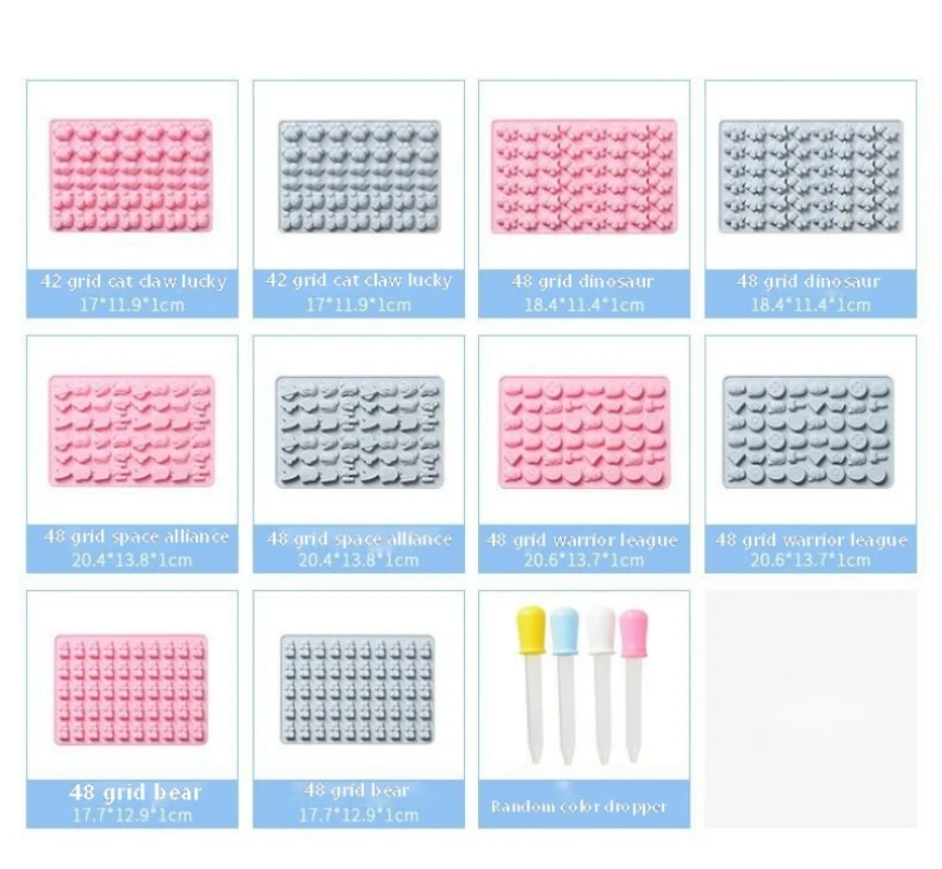 Силиконовая форма для выпечки шоколада антипригарная 28 форм желе фруктов конфет