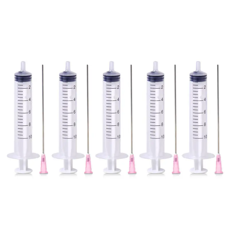 

10ml syringe set with 1.5 inch blunt tip needle, 18ga, glue set for mixing liquids, gels and glues