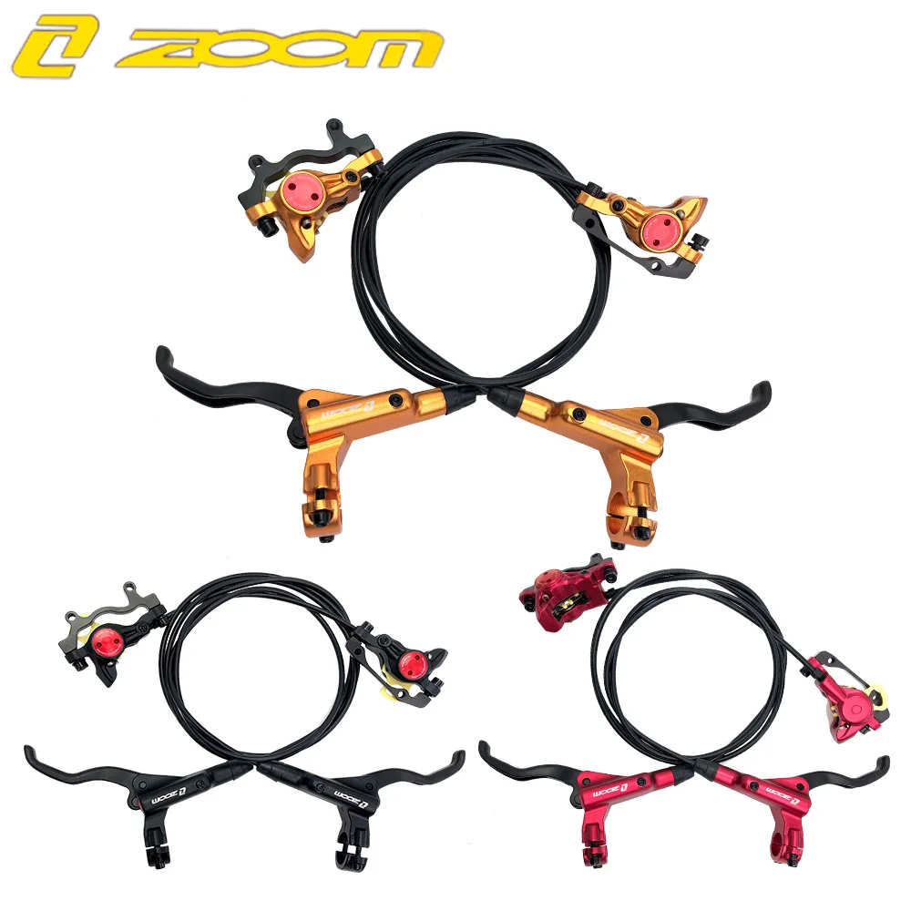 

ZOOM mountain bike brake HB875 bicycle aluminum alloy hydraulic disc brake caliper rotors front and rear800/1400mm w/Bolts