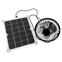 10w 4 inch solar panel mini ventilator fan greenhouse pet solarusb powered exhaust fan for outdoor farming dog enjoyment