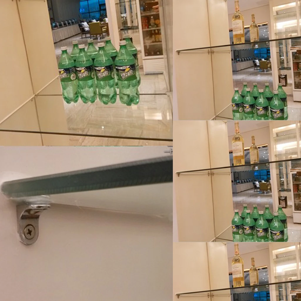 10 штук правый угол 90 градусов стеклянная полка присоска крепежный кронштейн | Дом