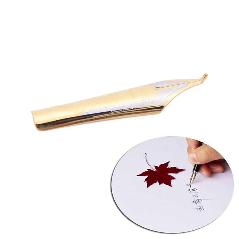 

1pc Fountain Pen Nib Diy Gold Silver X450 Simple Replacement Metal Stainless Steel ZMONH Curved Tip