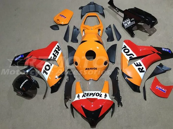 

Комплект обтекателей из АБС-пластика для мотоцикла, 4 подарка, подходит для HONDA CBR1000RR 2008, 2009, 2010, 2011, 08, 09, 10, 11, кузов красного, оранжевого цветов