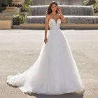 Свадебные платья Sevintage в стиле бохо, женское ТРАПЕЦИЕВИДНОЕ ПЛАТЬЕ с аппликацией, свадебные платья принцессы