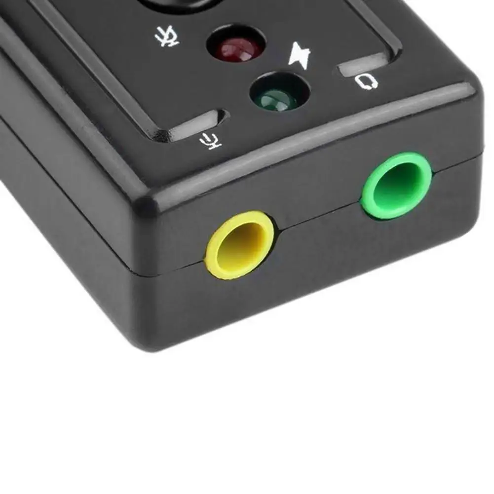 Внешняя звуковая карта с кнопкой управления USB 7 1 каналов 3D стерео аудио для