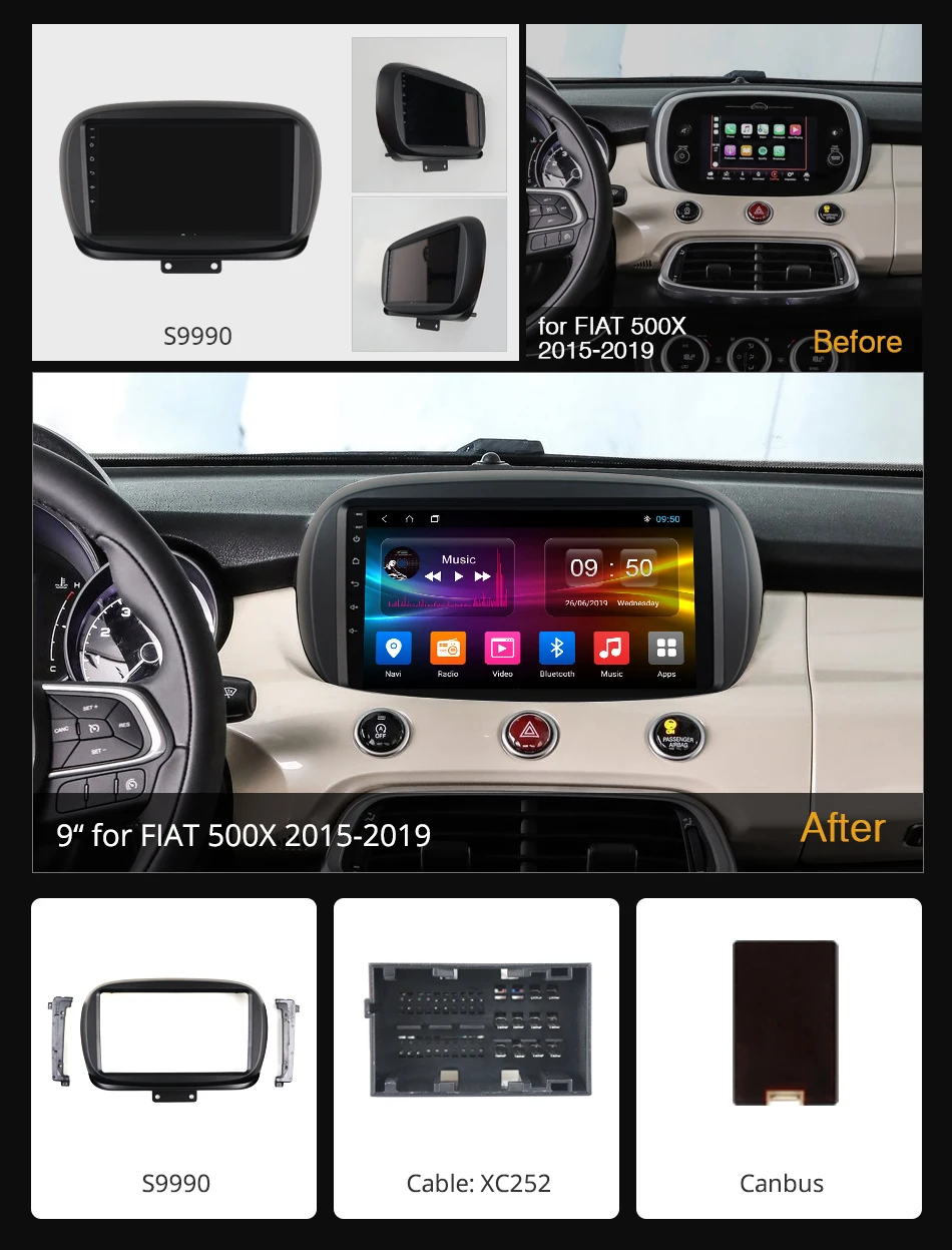 Ownice 4G + 64GB 8 core 2 din Android 9 0 автомобильное радио GPS Navi K3 K5 K6 для Fiat 500X 2019 360 Panorama DSP LTE SPDIF